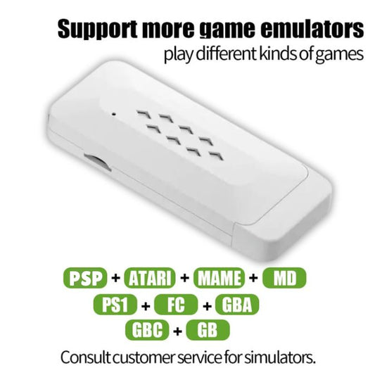 Advanced 4K Plug & Play Game Stick with Two Wireless Controllers with 38000+ Games Tekken 5,6, GTA, Cricket, WWF, Spiderman 2