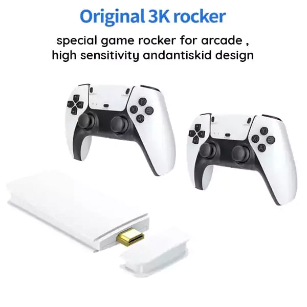 New 4K Plug & Play Game Stick with Two Advanced Wireless Controllers & 20000+ Built-in Games M15