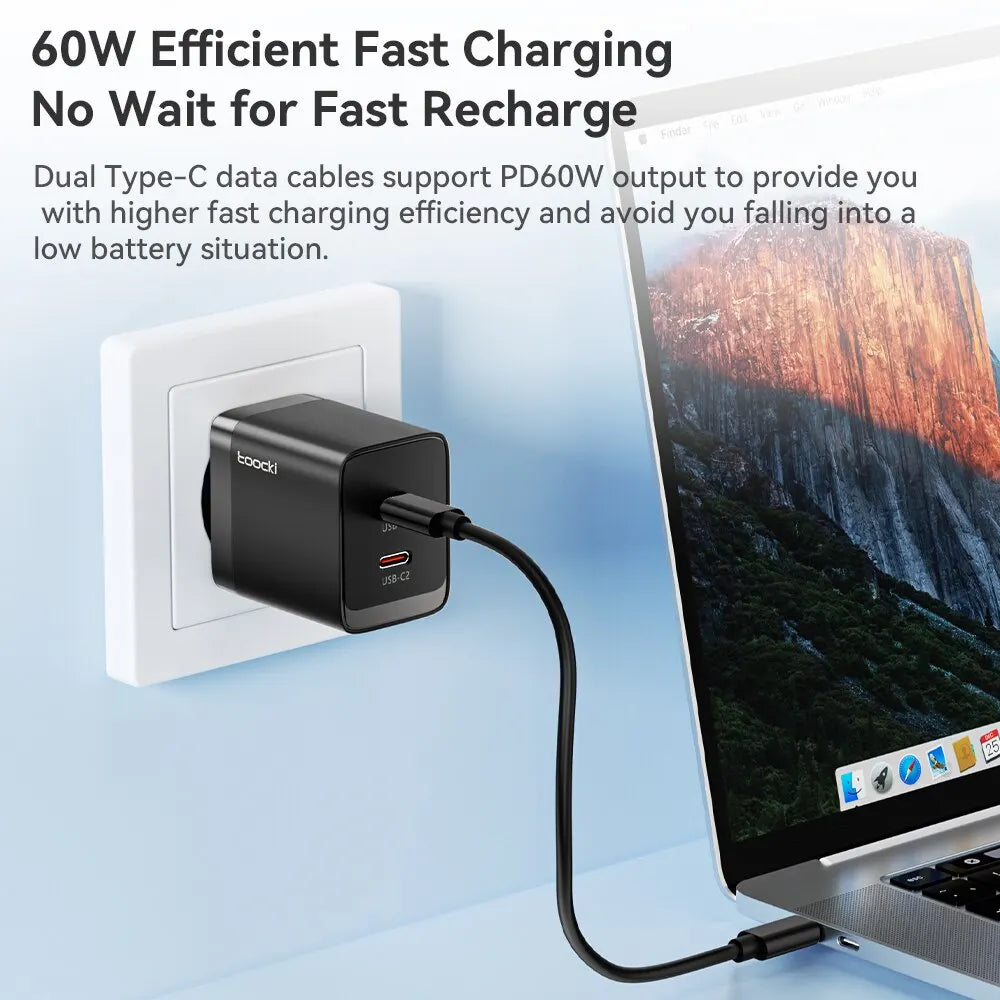 4 In 1 Mini Data Cable Set Storage - USB Type C To USB C Cable 60W