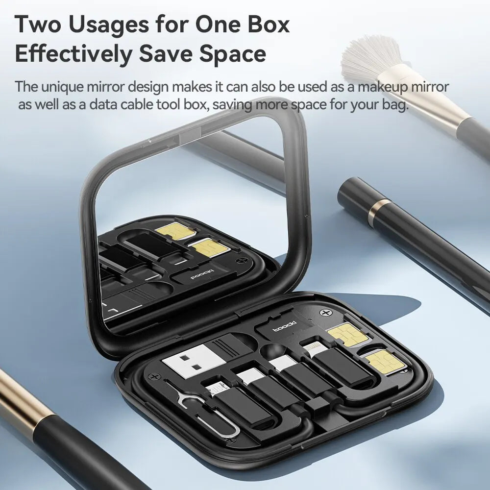 4 In 1 Mini Data Cable Set Storage - USB Type C To USB C Cable 60W