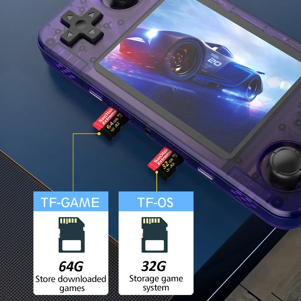 New R36H Retro Handheld Console with 3.5Inch IPS Screen, 10000+ Games