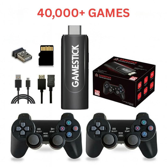 Premium 4K Gaming Stick with Two Wireless Controllers and 40,000+ Games | GTA, Tekken 5