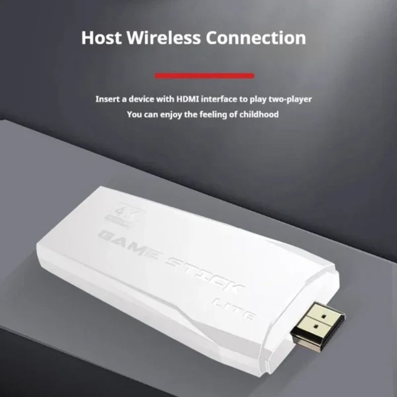 4K Plug and Play Console with 2.4G Wireless Double Handles and 20,000+ Built in Games