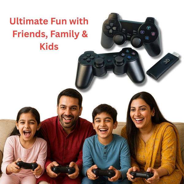 Premium 4K Gaming Stick with Two Wireless Controllers and 40,000+ Game ...