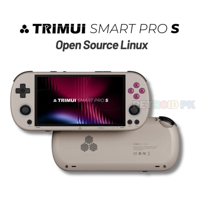 Trimui Smart Pro S Retro Handheld Console with 4.96” IPS Screen, A523 Processor & WiFi 6