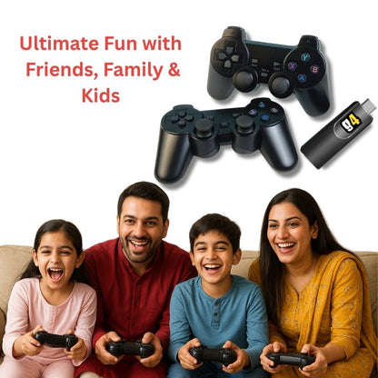 G4 Gaming Stick (4K) with Two Wireless Controllers and 40,000+ Games |Four GTA Games, Call of Duty, Need for Speed, Wrestling, Cricket, Prince of Persia | 1 Year Warranty