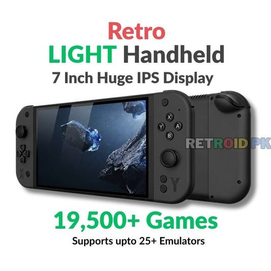 Retro LIGHT Handheld with 7 Inch HD Screen, 19500+ Games, Good RK3128 Chipset