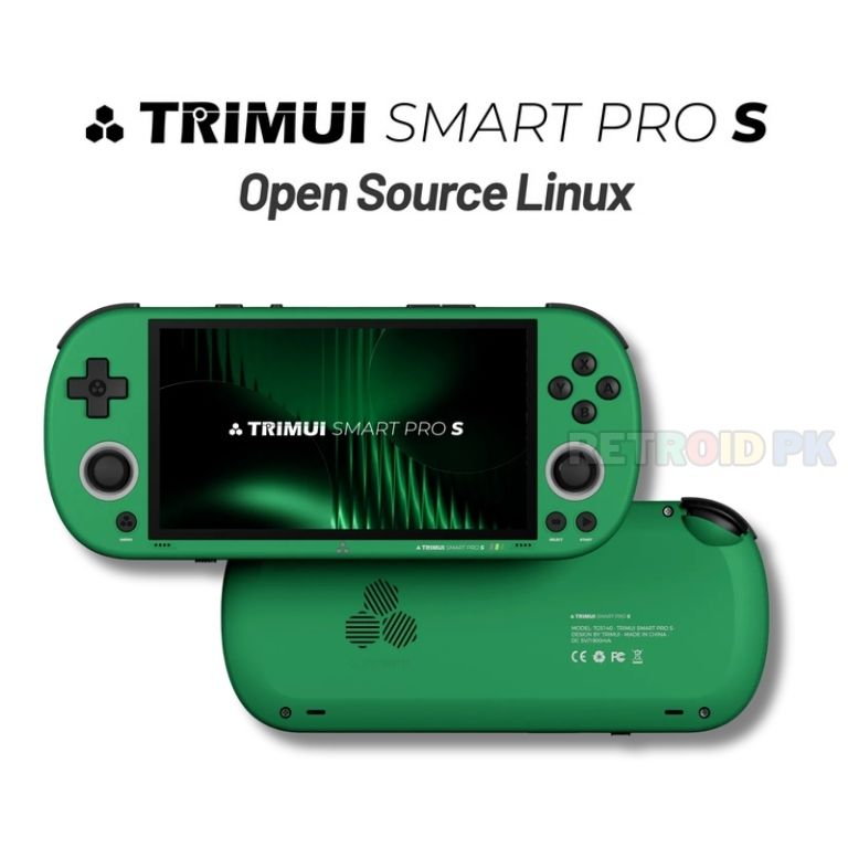Trimui Smart Pro S Retro Handheld Console with 4.96” IPS Screen, A523 Processor & WiFi 6