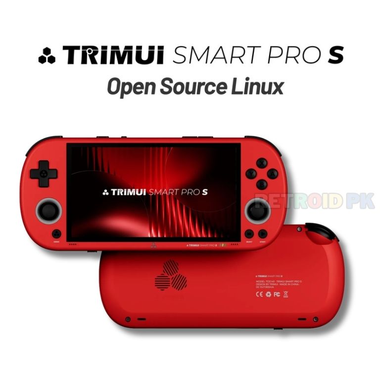 Trimui Smart Pro S Retro Handheld Console with 4.96” IPS Screen, A523 Processor & WiFi 6
