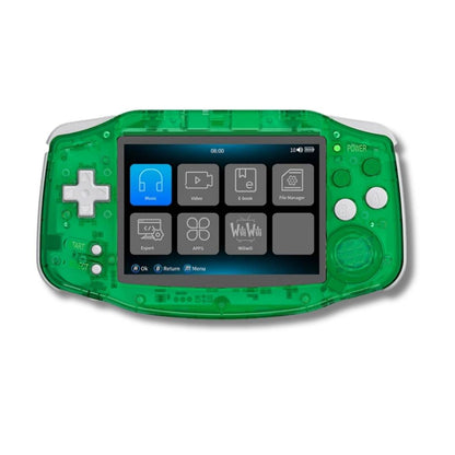 Transparent Green Anbernic RG34XX retro handheld