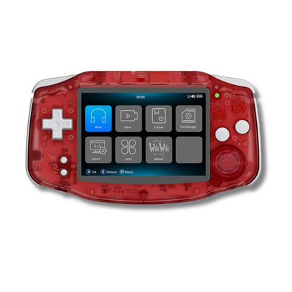 Transparent Red Anbernic RG34XX handheld console