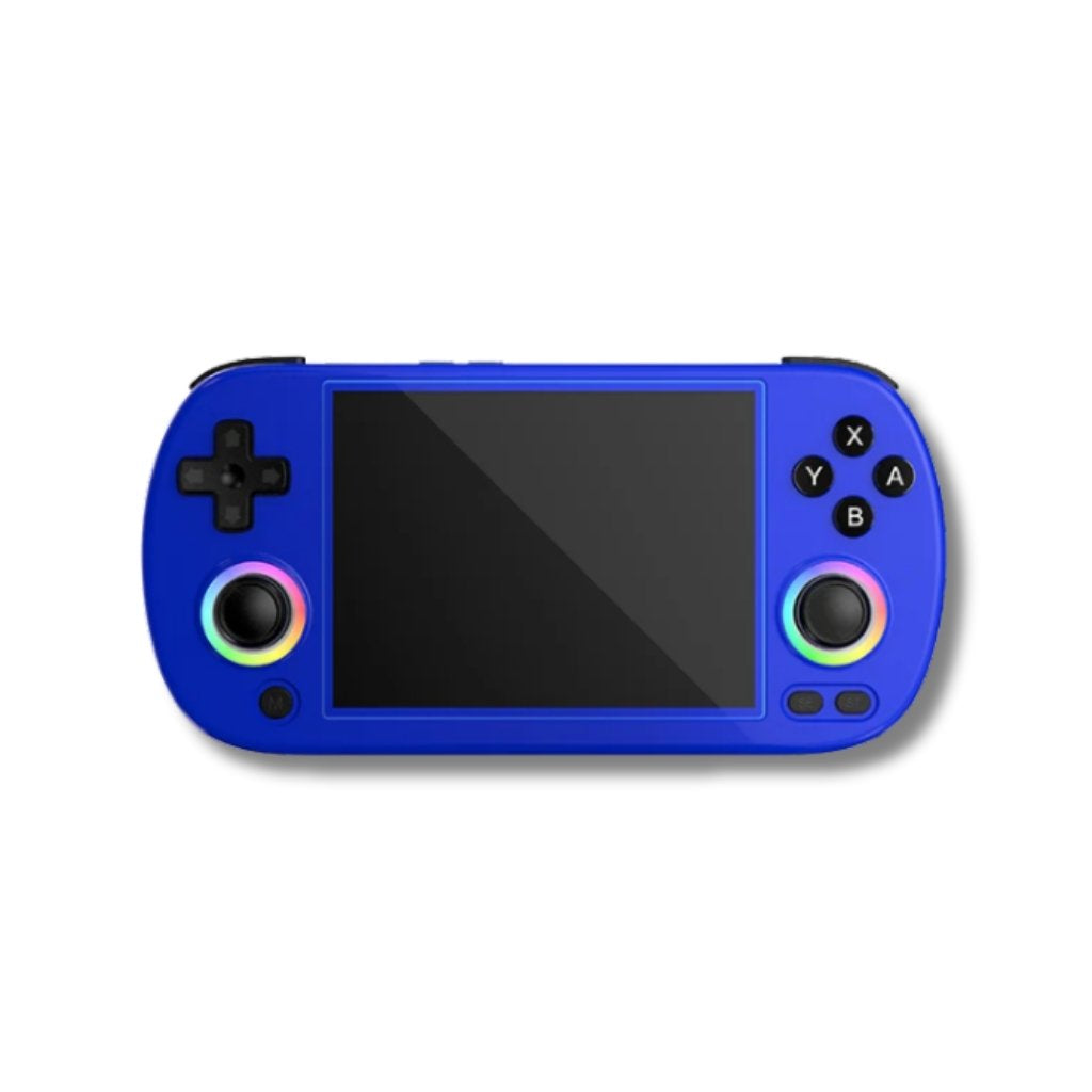 Blue Anbernic RG40XX H horizontal handheld console