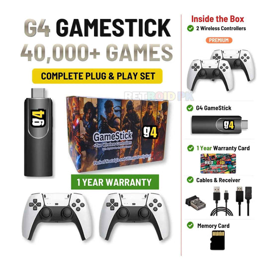 G4 Gaming Stick 4K – Four GTA Games, 40,000+ Games & 1 Year Warranty