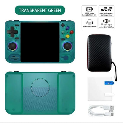Retro Super MAX Handheld with 4 Inch Eye Protection HD IPS Screen, 18500+ Games, Built-in Wi-Fi & Vibration with Protection Case