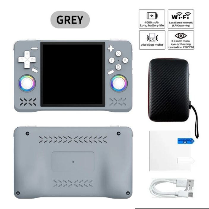 Retro Super MAX Handheld with 4 Inch Eye Protection HD IPS Screen, 18500+ Games, Built-in Wi-Fi & Vibration with Protection Case