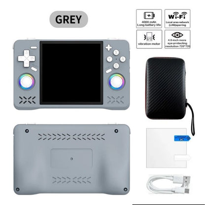 Retro Super MAX Handheld with 4 Inch Eye Protection HD IPS Screen, 18500+ Games, Built-in Wi-Fi & Vibration with Protection Case