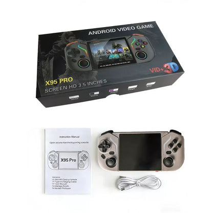Light Beige X95 Pro Android handheld console in Pakistan