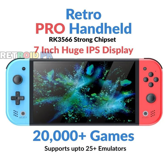 Retro PRO Handheld with 7 Inch HD Screen, 20000+ Games, PK3566 Powerful Chipset