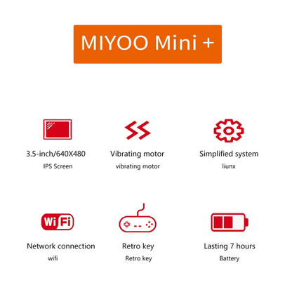 Miyoo Mini Plus Retro Handheld Console with 3.5” IPS Screen & WiFi