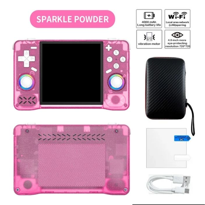 Retro Super MAX Handheld with 4 Inch Eye Protection HD IPS Screen, 18500+ Games, Built-in Wi-Fi & Vibration with Protection Case