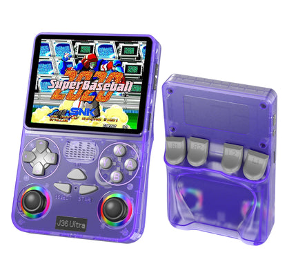 Purple J36 Ultra portable retro gaming console
