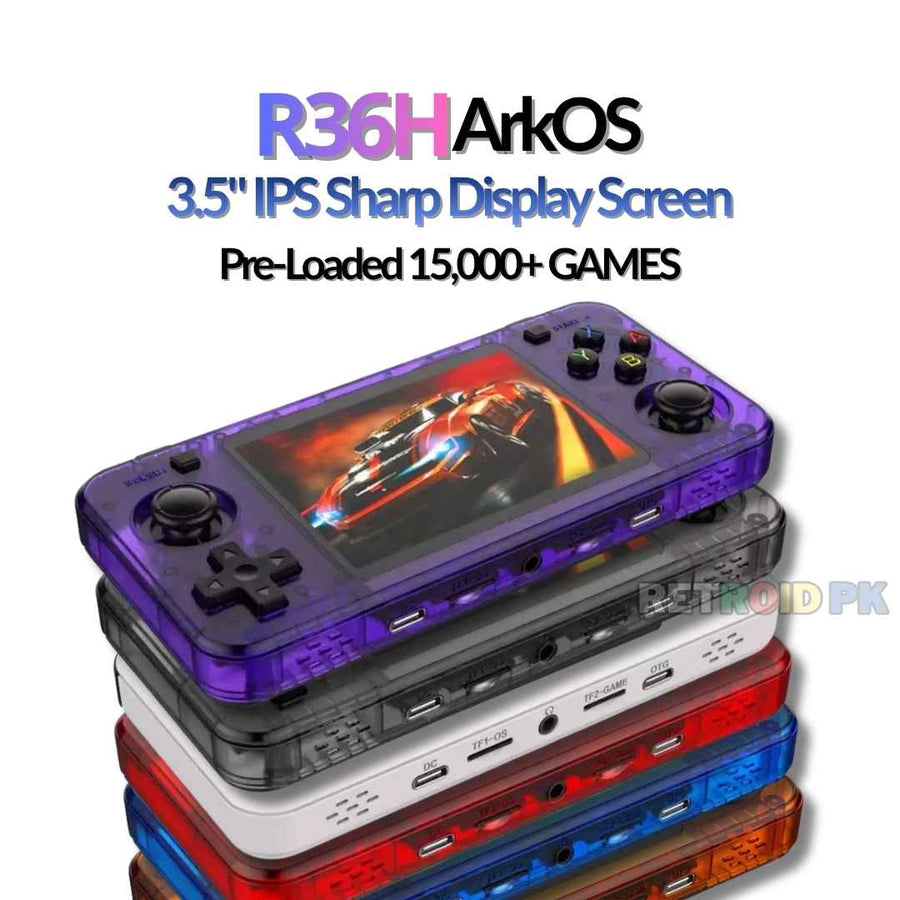 New R36H Retro Handheld Console with 3.5” HD IPS Screen & 15,000+ Games