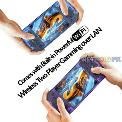 New R36H Pro Max Retro Handheld Console with Built-In WiFi and 4.2" Eye Protection HD IPS Screen, 18400+ Games