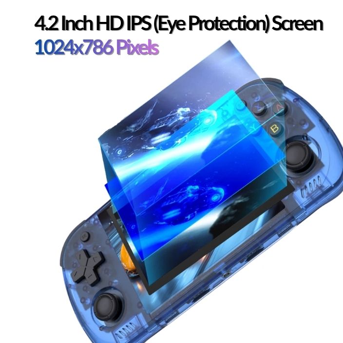 New R36H Pro Max Retro Handheld Console with Built-In WiFi and 4.2" Eye Protection HD IPS Screen, 18400+ Games