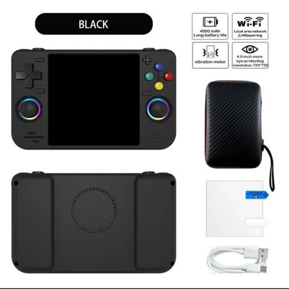 Retro Super MAX Handheld with 4 Inch Eye Protection HD IPS Screen, 18500+ Games, Built-in Wi-Fi & Vibration with Protection Case