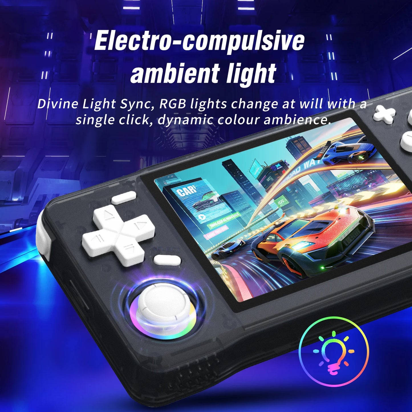 Retro Super Handheld with 3.5 Inch Eye Protection HD IPS Screen, 18500+ Games, Built-in Wi-Fi & Vibration with Protection Case