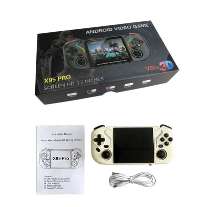 X95 Pro Android Retro Handheld with 3.5” Screen, WiFi, RGB Controls & Youtube