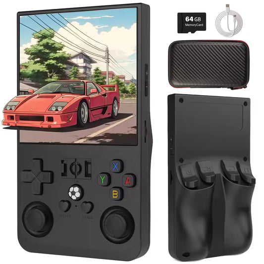 Retro MAX Handheld Console with 4.0 Inch Eye Protection HD IPS Screen, 18000+ Games and Protection Case
