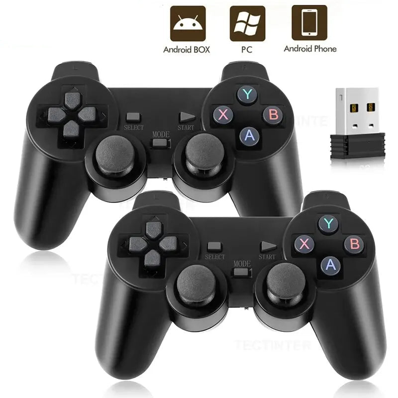 2.4G Bluetooth Wireless Gamepad Pair with USB Receiver for PC, Android TV, Android Box & Game Sticks