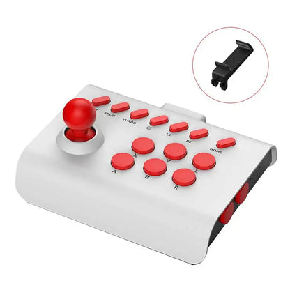 Red White Wireless Arcade Fighting Stick Controller in Pakistan