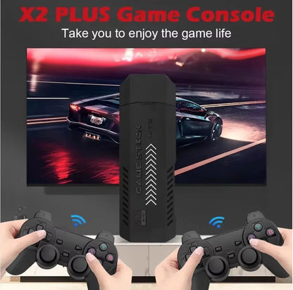 X2 Plus 4K Retro Gamestick with 2 Wireless Controllers & 40,000+ Games