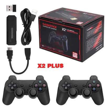 X2 Plus 4K Retro Gamestick with 2 Wireless Controllers & 40,000+ Games