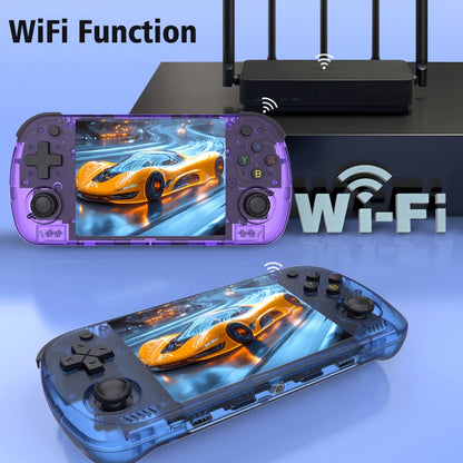 New R36H Pro Max Retro Handheld Console with Built-In WiFi and 4.2" Eye Protection HD IPS Screen, 18400+ Games