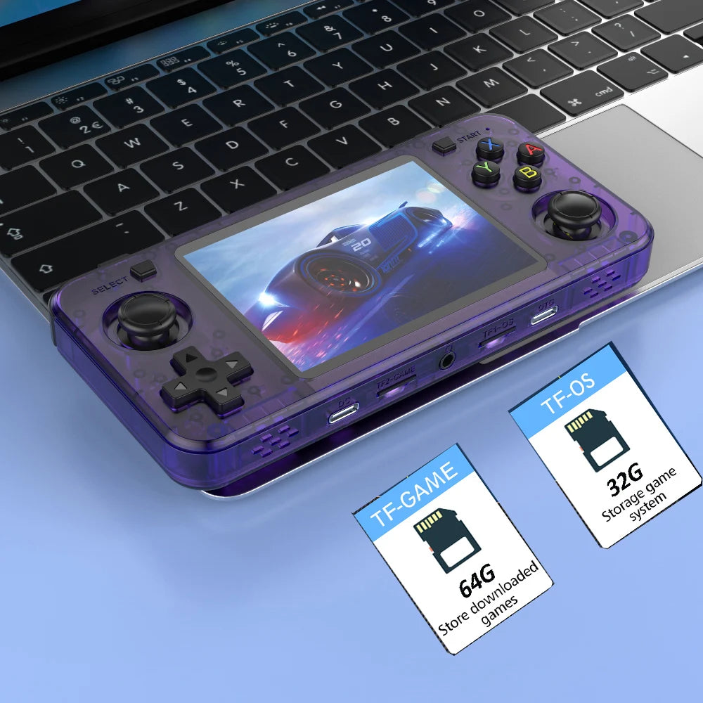New R36H Retro Handheld Console with 3.5Inch IPS Screen, 10000+ Games