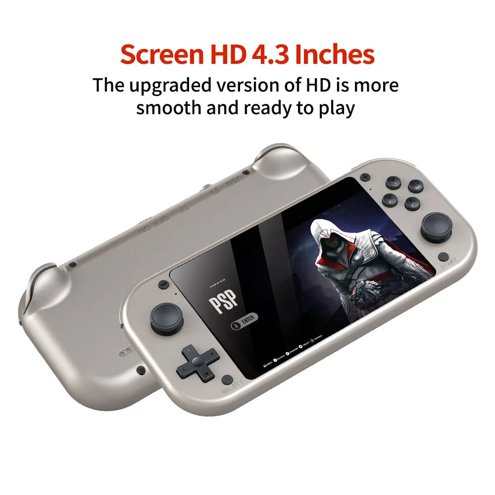 Retro Big 4.3 Inch IPS Display Portable Pocket Handheld Console with Linux System and 20,000+ Built in Games