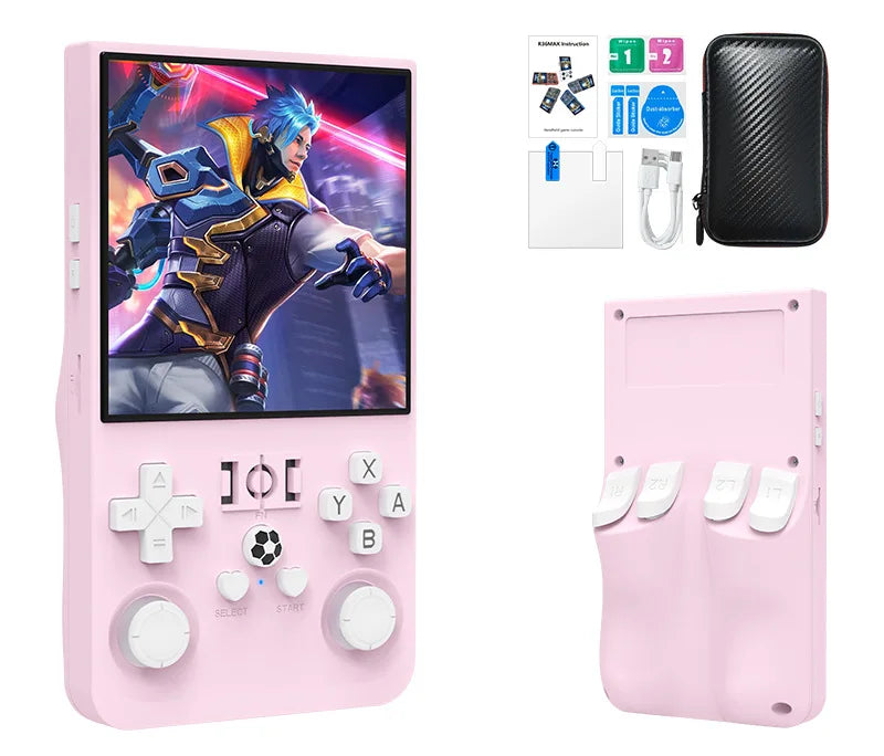 Retro MAX Handheld Console with 4.0 Inch Eye Protection HD IPS Screen, 18000+ Games and Protection Case