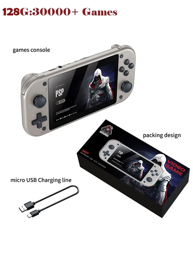 Retro Big 4.3 Inch IPS Display Portable Pocket Handheld Console with Linux System and 20,000+ Built in Games