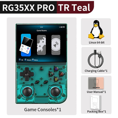 Anbernic RG 35XXPRO Retro Handheld Console with 3.5” IPS Screen, Dual Joysticks, 5,000+ Games