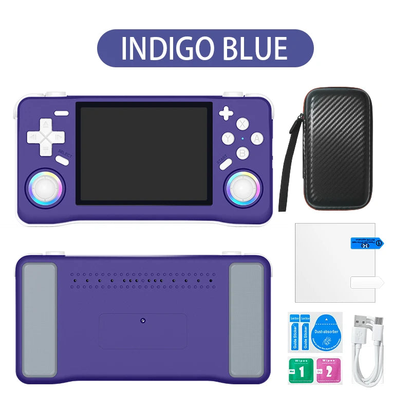 Retro Super Handheld with 3.5 Inch Eye Protection HD IPS Screen, 18500+ Games, Built-in Wi-Fi & Vibration with Protection Case