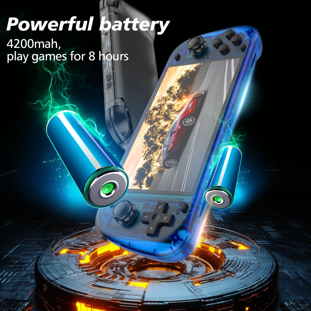Retro R50S Handheld Console with Built-in WiFi, BIG 5.1 Inch Eye Protection IPS Screen, 20000+ Games