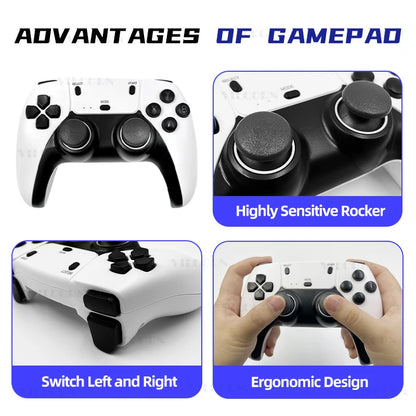 Premium 2.4G Bluetooth Wireless Gamepad Pair with USB Receiver for PC, Android TV, Android Box & Game Sticks