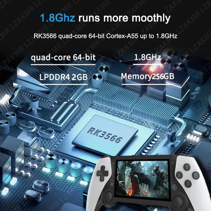 Premium Retro Handheld with 4.3 HD Screen, 20000+ Games, RK3566 Powerful Chipset