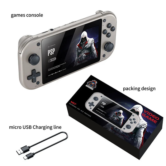Retro Big 4.3 Inch IPS Display Portable Pocket Handheld Console with Linux System and 20,000+ Built in Games