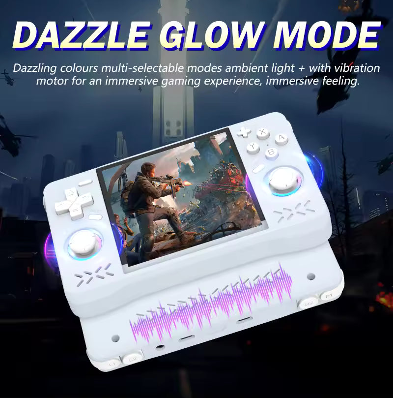 Retro Super MAX Handheld with 4 Inch Eye Protection HD IPS Screen, 18500+ Games, Built-in Wi-Fi & Vibration with Protection Case