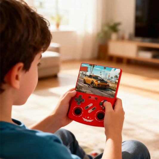 Retro R40XX Handheld with 4.2 Inch Eye Protection HD IPS Screen, 18400+ Games, Built-in Wi-Fi