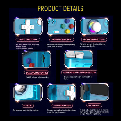 New R36 MAX2 XF45V Retro Handheld with 4.5 Inch Eye Protection HD IPS Screen, 18500+ Games, Built-in Wi-Fi & Vibration with Protection Case